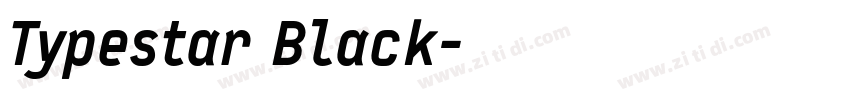 Typestar Black字体转换